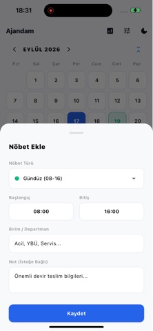 Hemşire Nöbet Ajandası screenshot