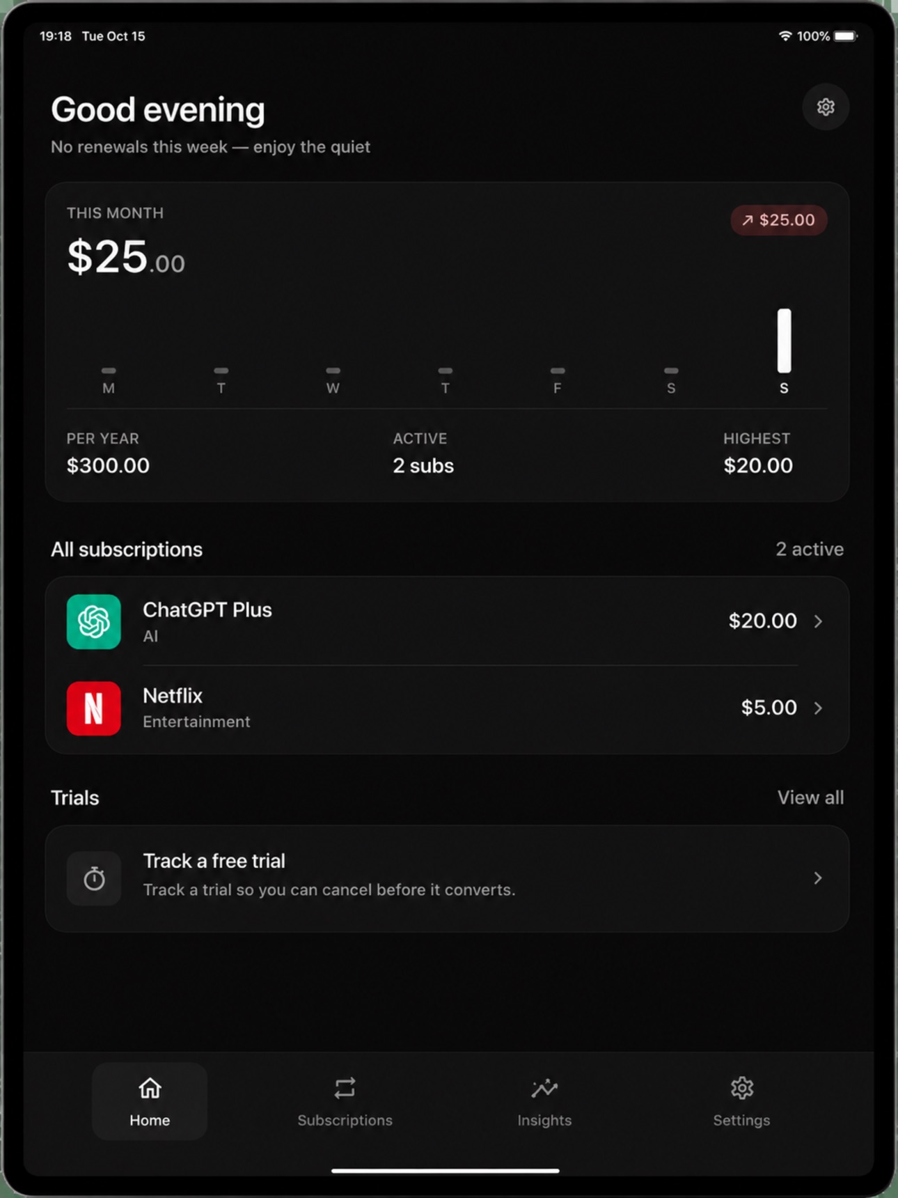 Screenshot 6 of Kichta: Subscription Tracker