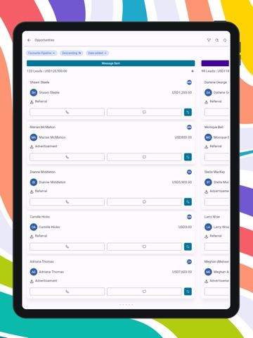 Castrum CRM iPad screenshot