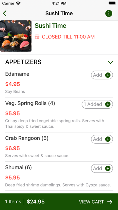 Sushi Time - Restaurant Screenshot