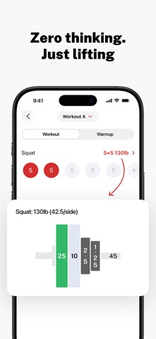 Stronglifts 5x5 Workout Plan iPhone screenshot