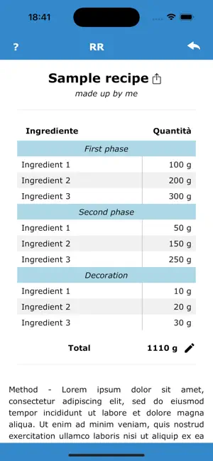 RR - Recipes Resizer screenshot 4