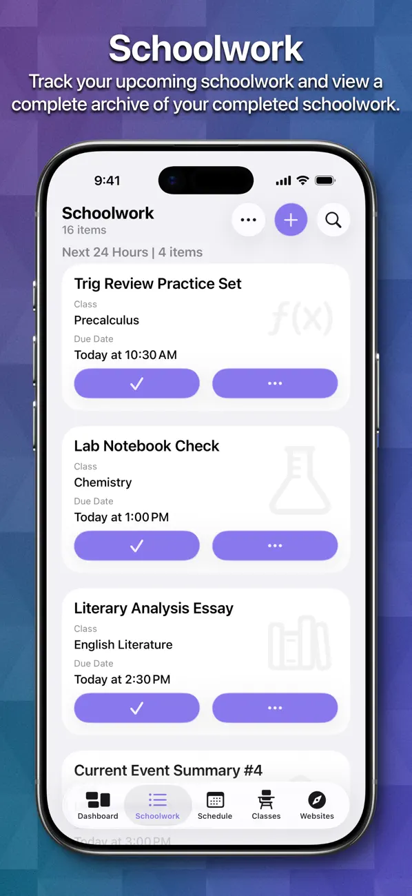 Screenshot #3 pour School Assistant – Planner