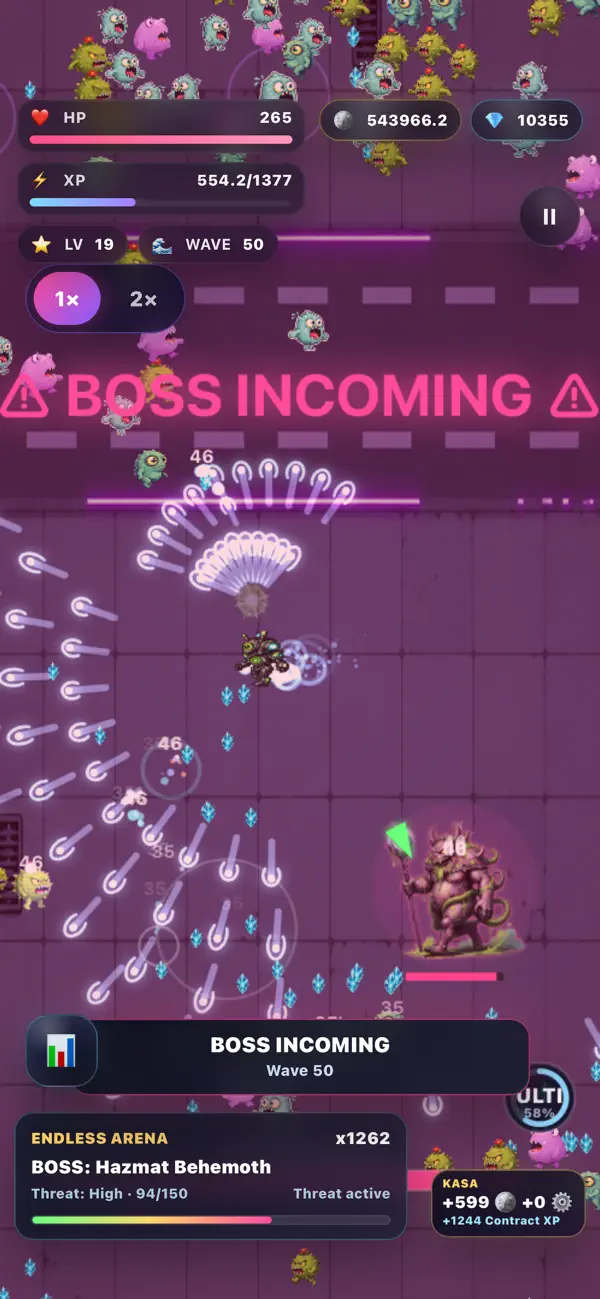 Screenshot #1 pour Neon Survivor Arena