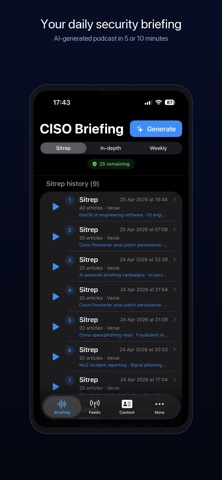 CISO Briefing Screenshot 1 of 6