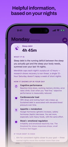 Mendtide: AI Sleep Coach iPhone screenshot