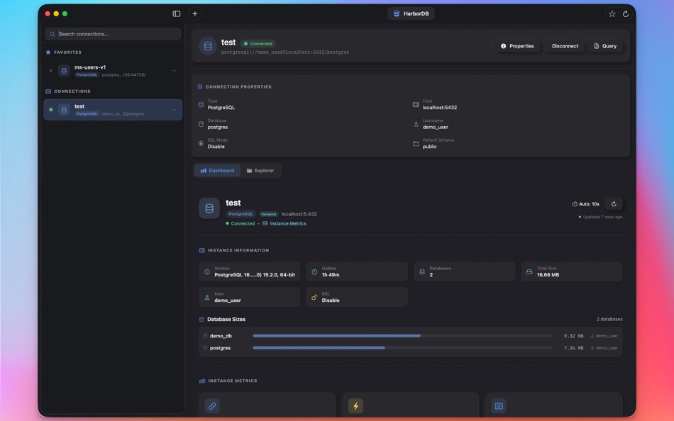 #5. HarborDB (macOS) Ved: Leonardo Benicio
