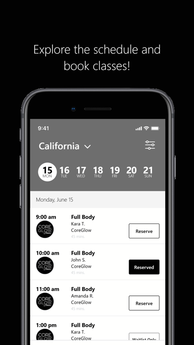 CoreGlow Pilates iPhone screenshot 3 - Health & Fitness app