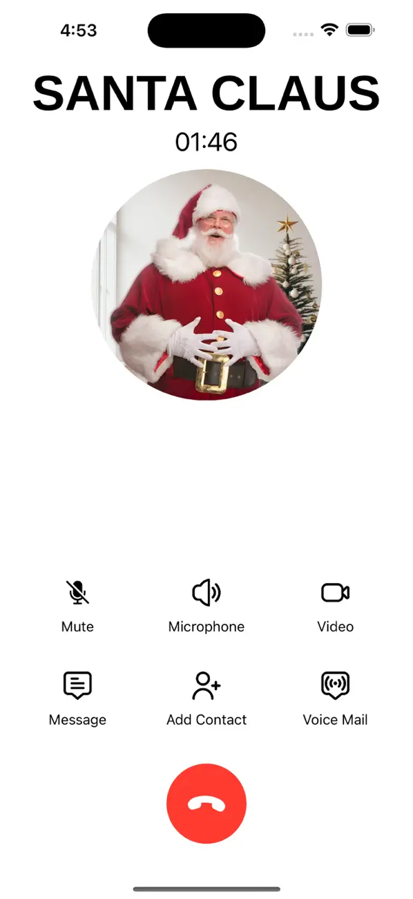 #3. Santa Calling App (iOS) By: Harshaben Surani