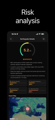 GeoShake - Earthquake Alerts iPhone screenshot