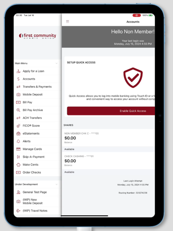 Screenshot #4 pour First Comm Credit Union Mobile