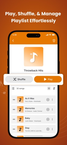 Music player offline iPhone screenshot