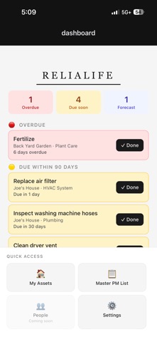 ReliaLife screenshot