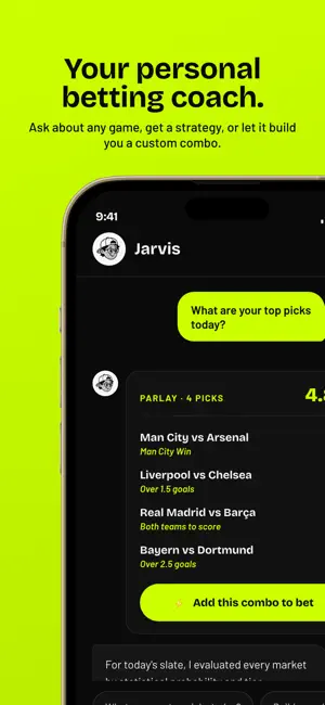 Jarvis Bet: AI Picks & Coach screenshot 4