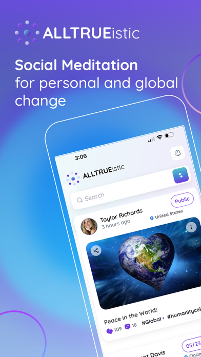 ALLTRUEistic Social Meditation Screenshot