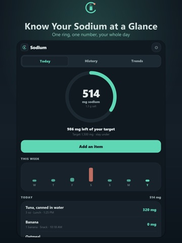 Sodium Tracker: Salt Counter iPad screenshot