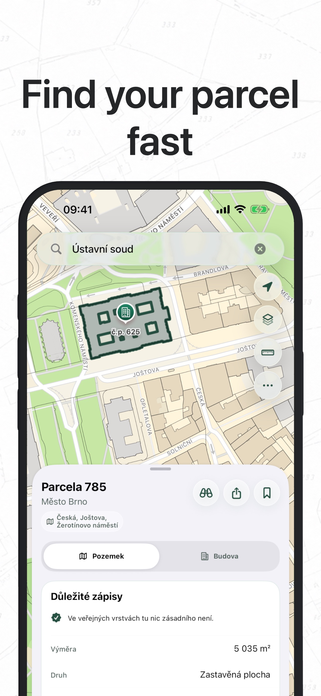 Screenshot 1 of Czech Cadastre: Land Registry