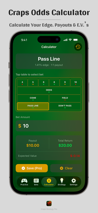 Craps Strategy Pro Screenshot 3 of 4