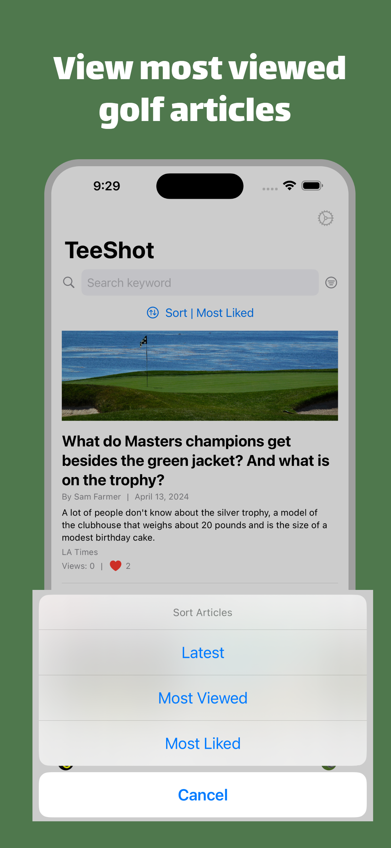 TeeShot Golf News - PGA & LPGA screenshot 4
