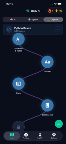 Daily AI: Learn Python & ML Screenshot 4 of 10