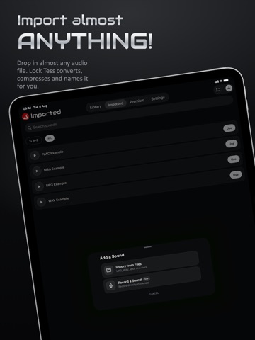 Lock Tess iPad screenshot