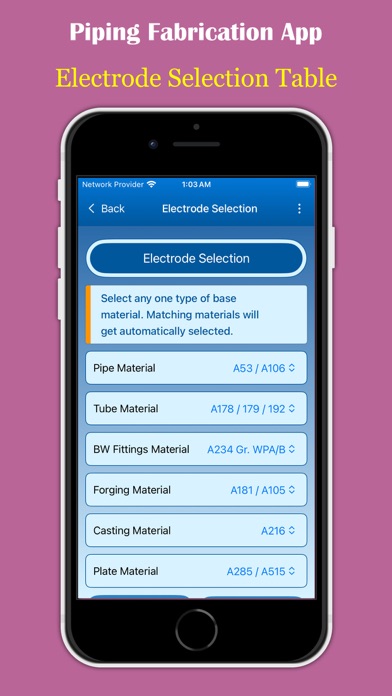 Piping Fabrication App Screenshot