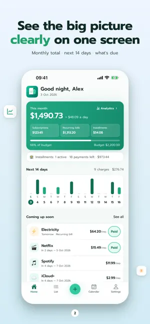 Sub Sook: Subscription Tracker screenshot 2