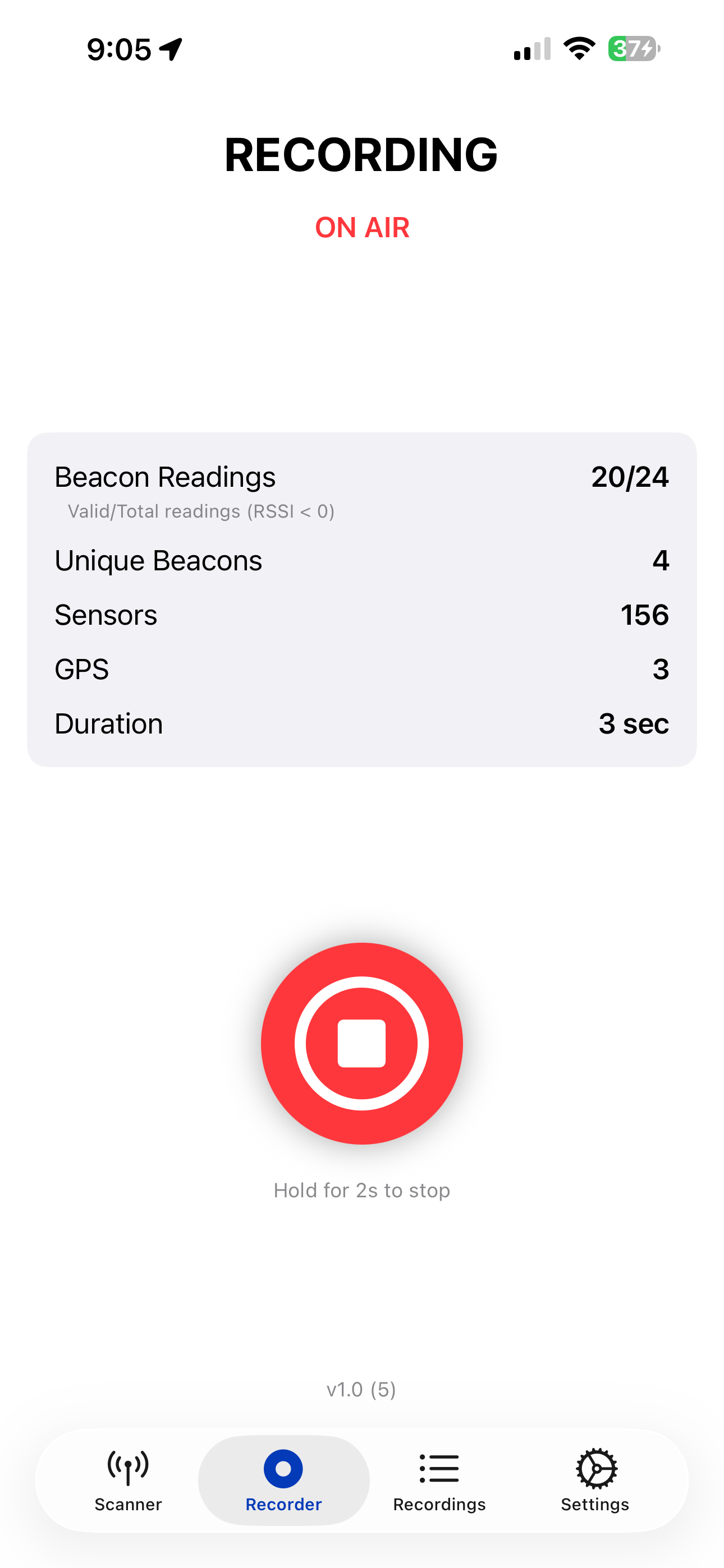 Pointr Beacon Recorder
