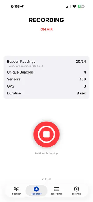 Pointr Beacon Recorder screenshot 3