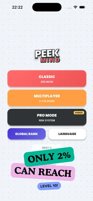 Peek Mind - Brain Training screenshot 1