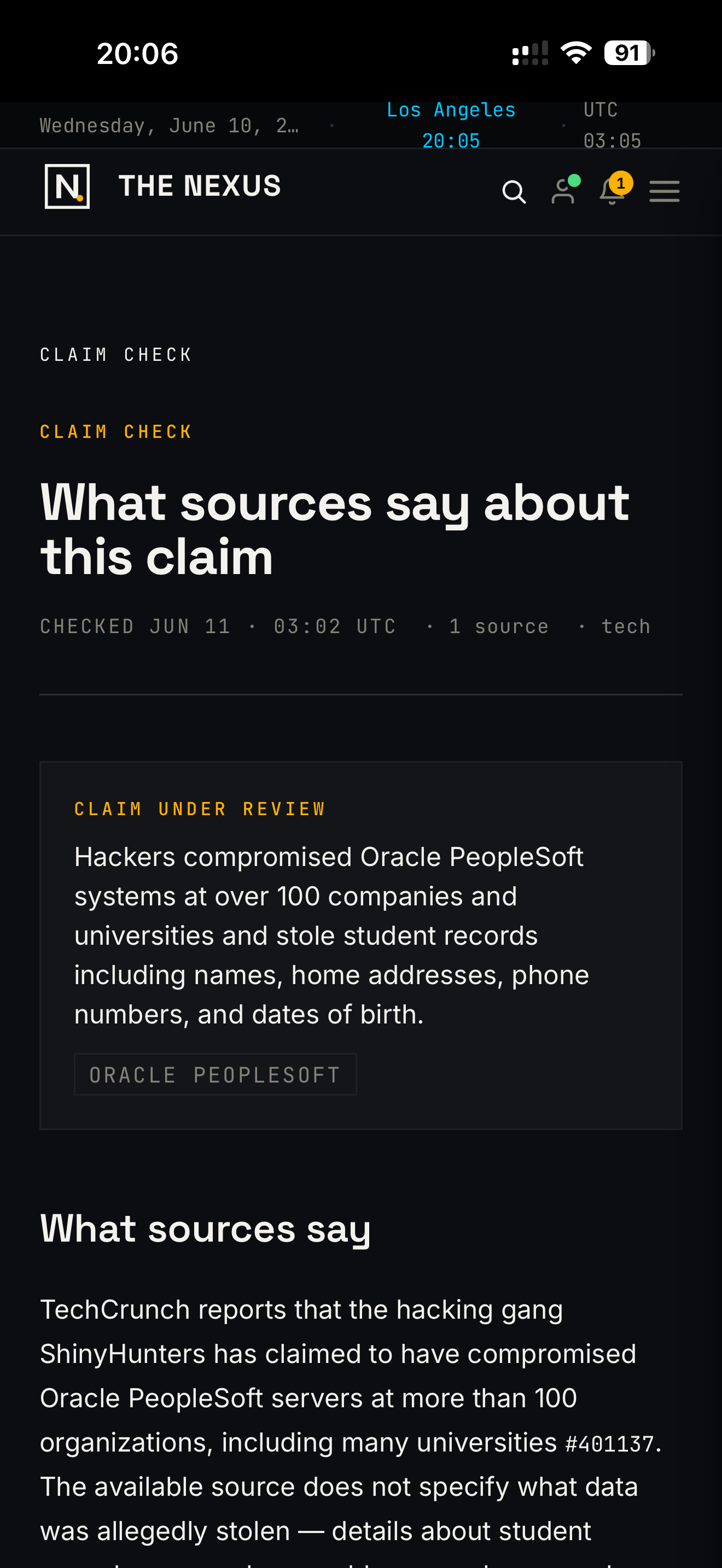 The Nexus: News Intelligence