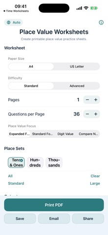 Place Value Worksheets iPhone screenshot