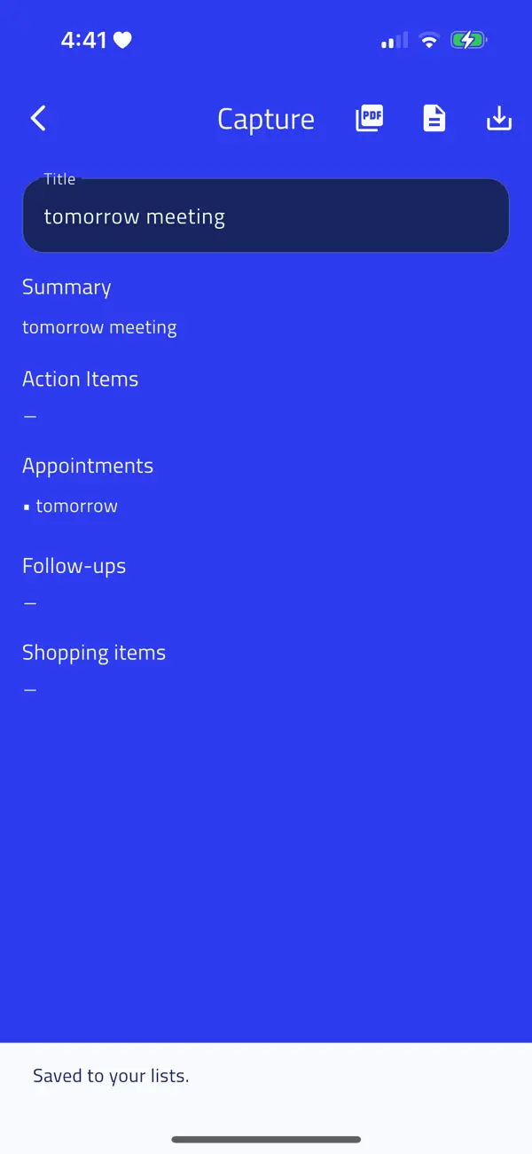 Screenshot #2 pour Pocket Secretary Pro