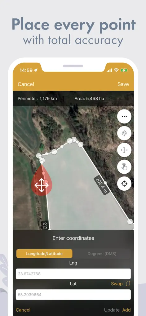 GPS Fields Area Measure Map - Utilities App | MWM