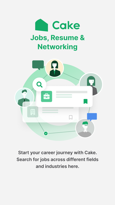 Cake: Job, Resume & Networking iPhone screenshot 1 - Business app