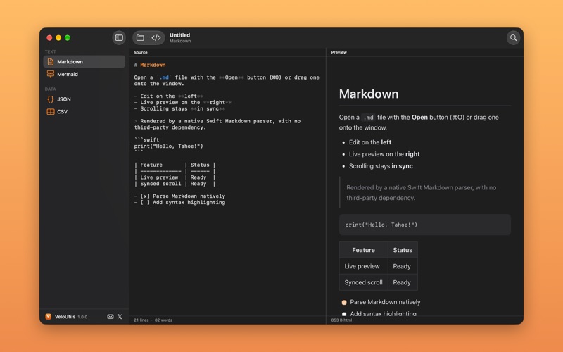 VeloUtils screenshot 2