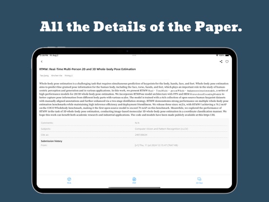 arXivChat：AI-Era Paper Reader iPad screenshot 6 - Education app