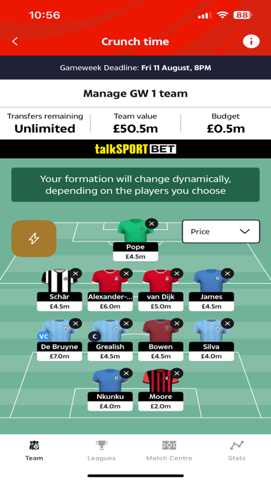 The Sun Dream Team Screenshot