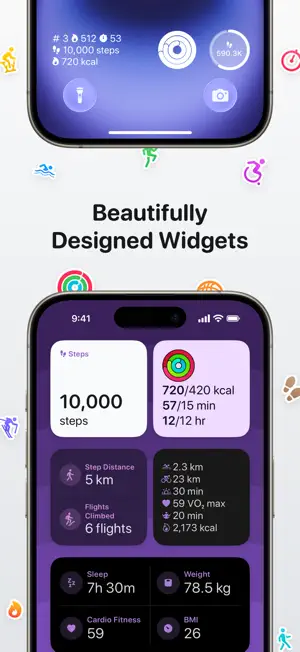 Peak: Health & Fitness Widgets screenshot 2