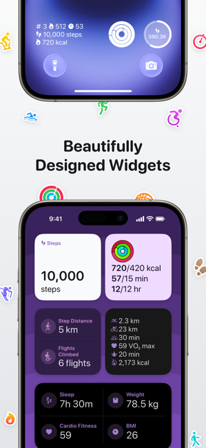 Peak: Health & Fitness Widgets Screenshot