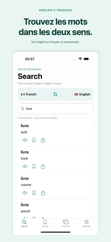 Dico anglais-français Pro screenshot 2 of 5