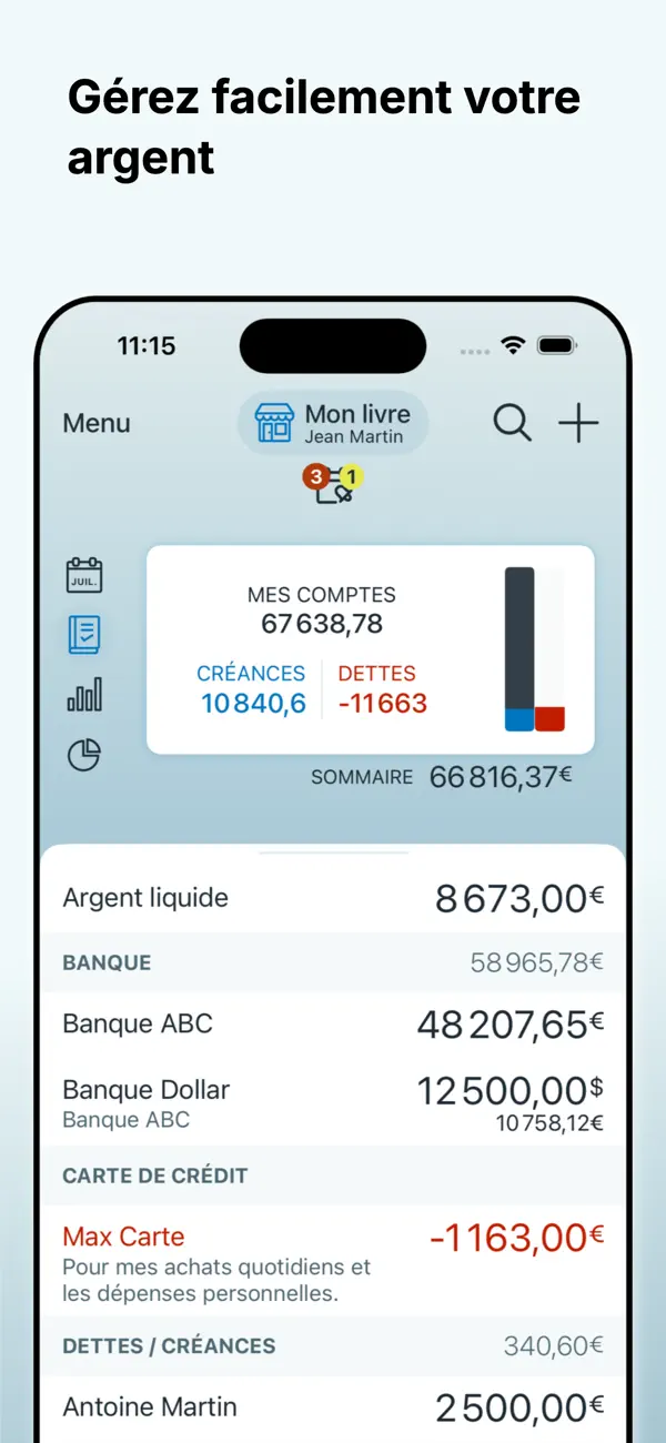 Screenshot #1 pour Livre de Comptes /Comptabilité