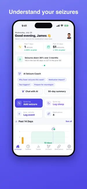 Epilepsy Mate: Seizure Diary screenshot 1