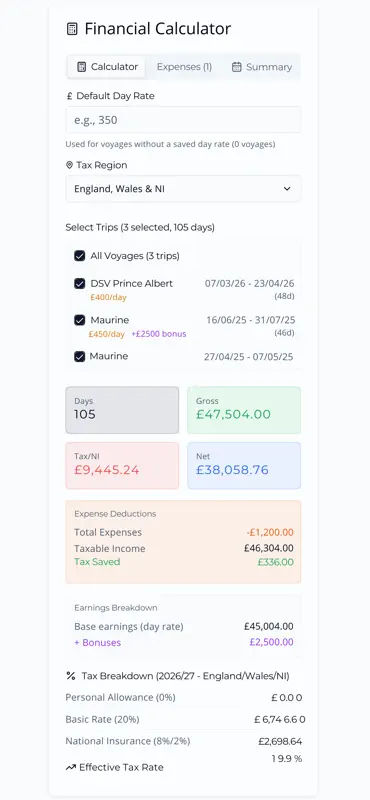 SeaDays - Seafarer Tracker screenshot 4 of 4