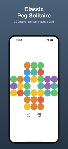 The PegSolitaire iPhone screenshot