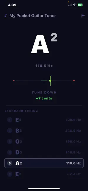 My Pocket Guitar Tuner screenshot 3