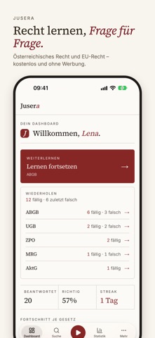 Jusera – Recht lernen screenshot 1