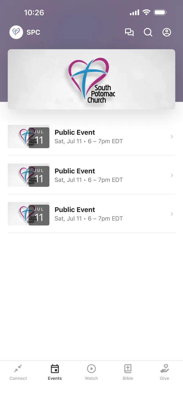 Screenshot #2 pour South Potomac Church App