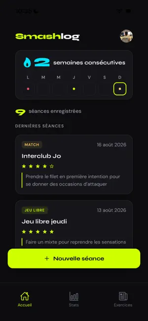 Smashlog App screenshot 1