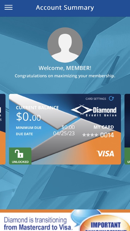 Diamond Visa Card